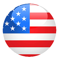 Icono bandera Estadounidense Cambio de Idioma